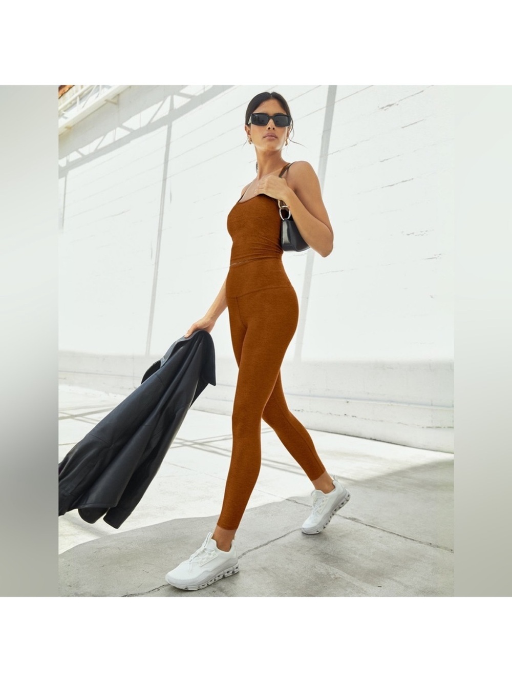 BEYOND YOGA Spacedye Caught In The Midi High Waisted Legging Clove Brown S - Picture 3 of 7